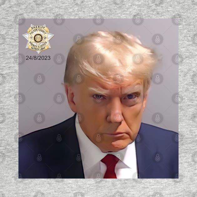 Trump Mugshot Fulton County Jail Atlanta Georgia by Danemilin